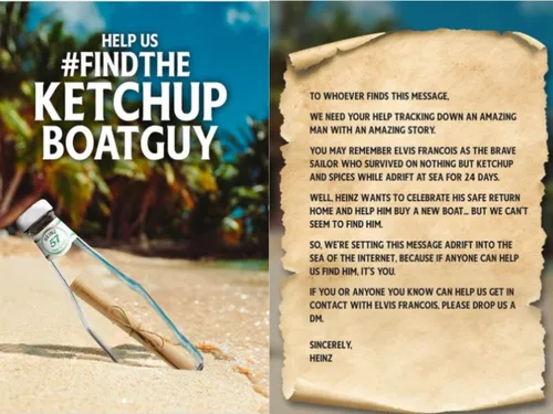 #FindTheKetchupBoatGuy : Heinz lance un appel à l'aide insolite... 