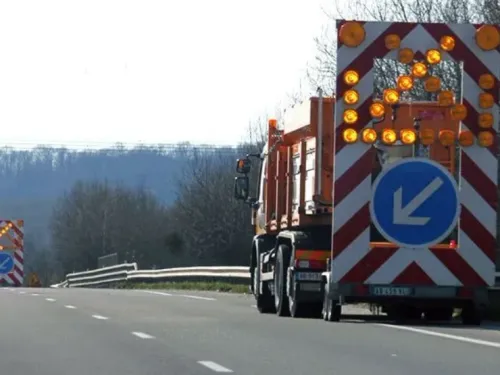 RD83 : chantier à la hauteur de Bergheim/Guémar