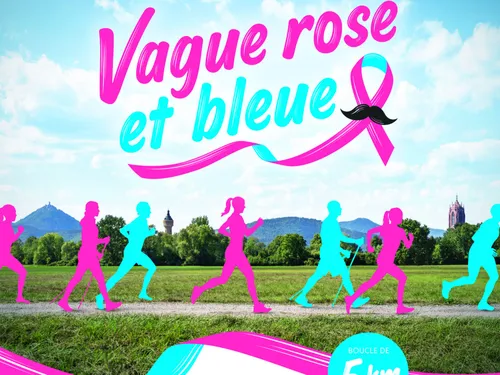 Vague rose et bleue : course et marche contre le cancer