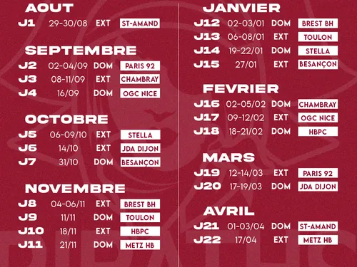  Le calendrier 2026-2027 dévoilé pour les Piraths de Strasbourg 