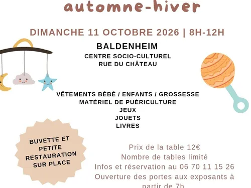Bourse puériculture automne-hiver à Baldenheim