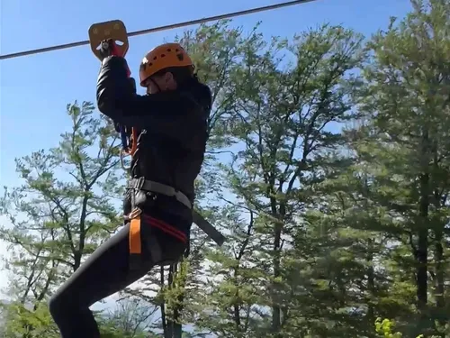 Le Verti'Câble : sensations fortes à Breitenbach pour Estelle