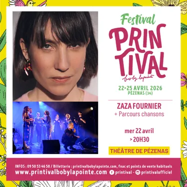 Festival Printival Boby Lapointe : concert Zaza Fournier + parcours...