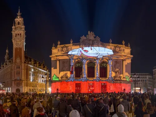 Un vidéo mapping spécial JO à Lille