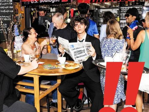 Sam Sauvage met un café de Boulogne sur la pochette de son album