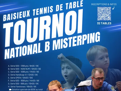 Un tournoi national de tennis de table à Baisieux 