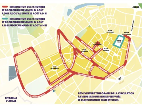 Des restrictions de circulation à Arras ce week-end