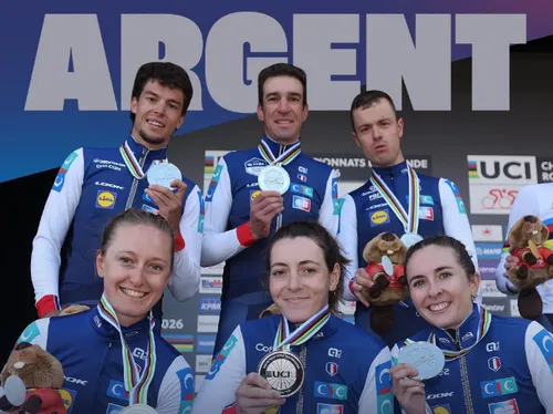 Mondiaux de cyclisme : l'Equipe de France en argent !