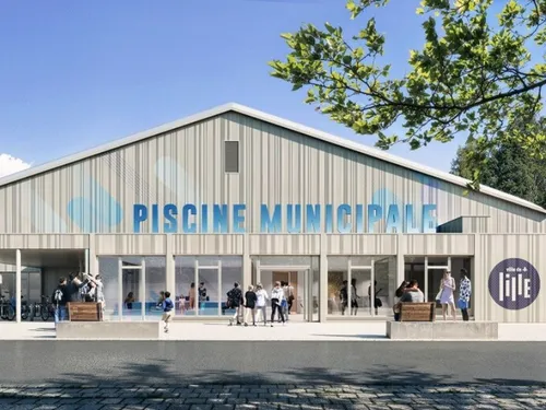 Porte d'Arras à Lille : le chantier de la nouvelle piscine...