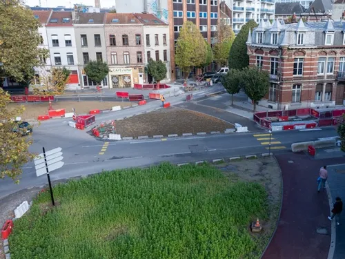 Nouveaux travaux sur la Place Jeanne d'Arc à Lille cette semaine