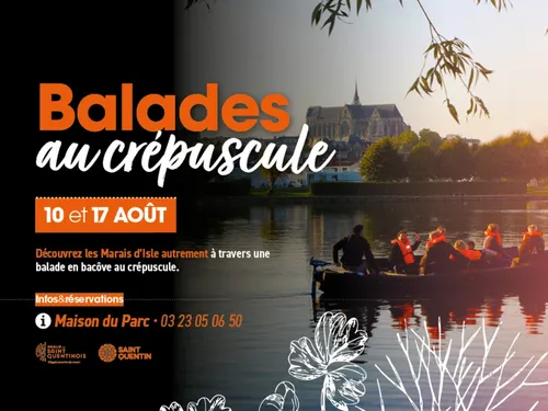 Des balades en bacôve au crépuscule à Saint-Quentin