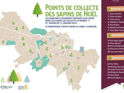 La collecte de sapins à Arras c'est ce week-end 
