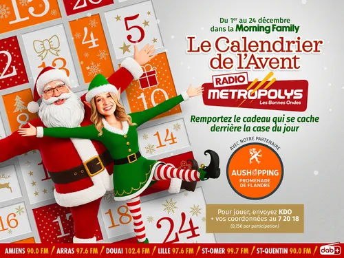 LE CALENDRIER DE L'AVENT METROPOLYS 