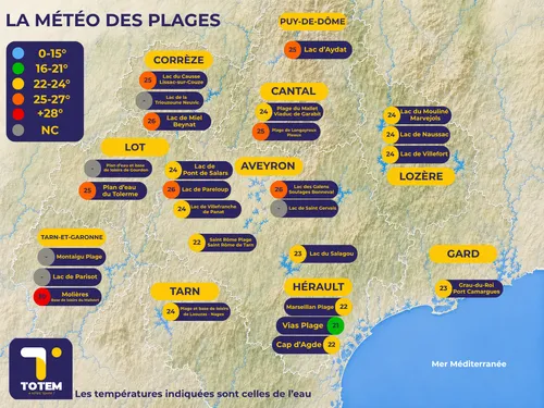 Météo des plages TOTEM