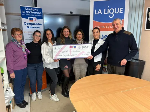  A Aurillac : Un chèque de 13 500 euros à la Ligue contre le Cancer !