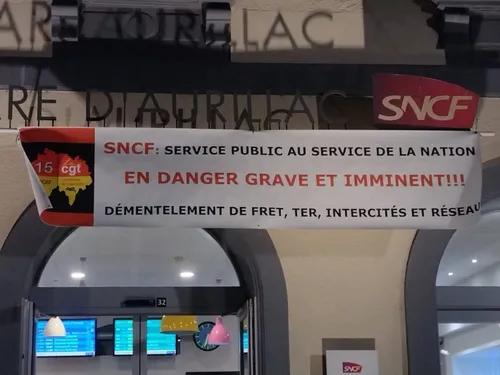 90% des trains supprimés dans le Cantal aujourd'hui