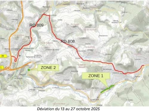 Des travaux sur la RN88 vont entraîner une déviation en Lozère