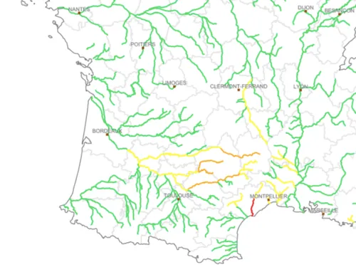 Attention aux cours d'eau en crues