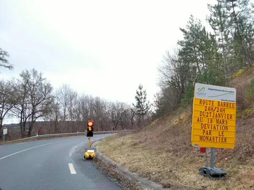 Un chantier d'envergure sur la RD808 entre Marvejols et Barjac. La...