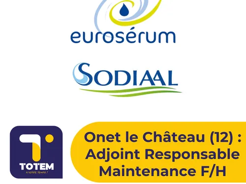 Onet le Château (12) : Adjoint Responsable Maintenance 