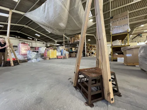 Ombrières en lin : Tulle mise sur le local