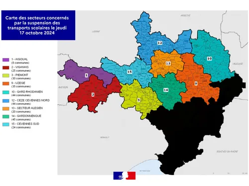 Episode cévenol : les transports scolaires suspendus dans une...