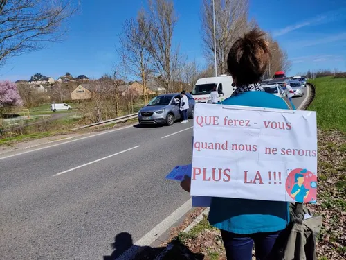 Rodez : les infirmiers libéraux dans la rue