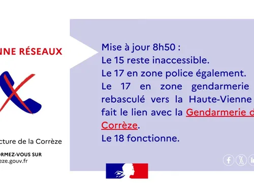 Tulle et son bassin confrontés à une panne du réseau Orange