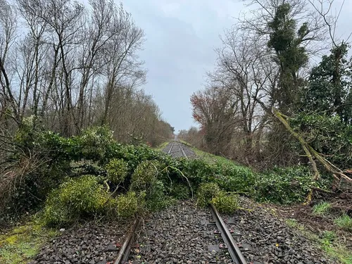 La tempête Nils bloque le trafic ferroviaire en Occitanie