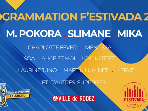 Slimane, M Pokora et Mika à l'affiche de F'estivada 2024