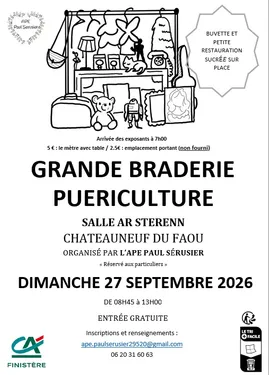 Grande braderie puériculture à Châteauneuf-du-Faou