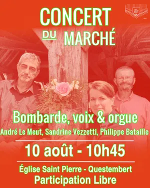 Concert du marché à Questembert : bombarde, voix et orgue