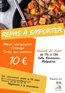 Boeuf Bourguinon à emporter à Malgunéac