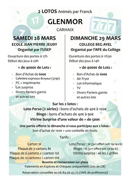 2 Lotos au Glenmor de Carhaix