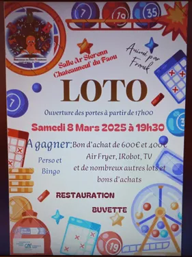 08/03 : Loto à Châteauneuf-du-Faou 