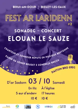 Concert Elouan Le Sauze à Bieuzy-les-Eaux