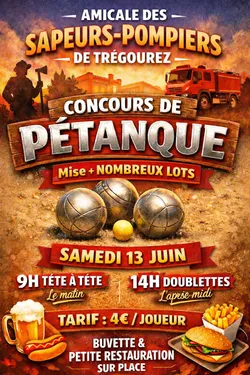 Concours de pétanque des Sapeurs-Pompiers de Trégourez