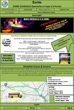 Sortie MARIE GUERZAILLE