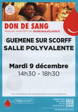 Don du sang à Guémené-sur-Scorff