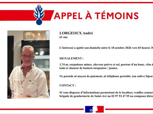 La gendarmerie lance un appel à témoins après une disparition...