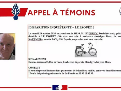 Le Faouët : disparition inquiétante d'un homme de 64 ans, la...