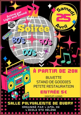 Soirée année 80. 90. 2000 à Bubry