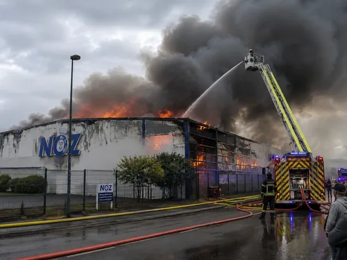 Le magasin Noz des Sables-d’Olonne ravagé par un spectaculaire...