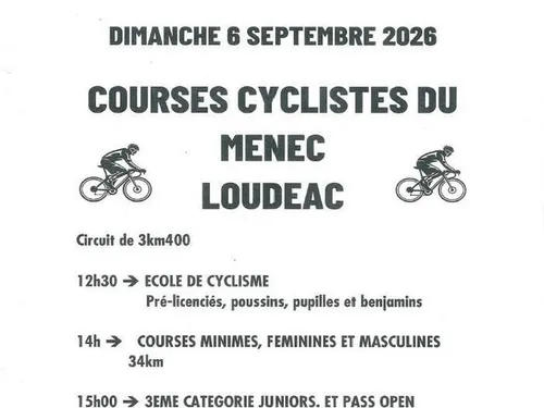 Courses cyclistes du Ménec à Loudéac