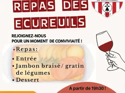 Soirée repas des Écureuils à Roudouallec