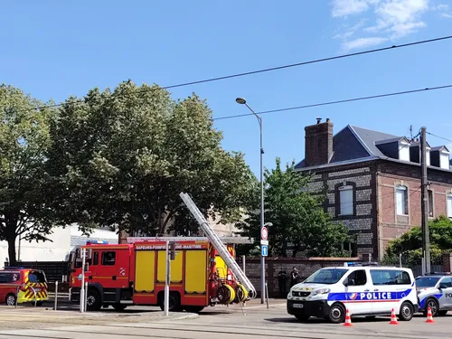 À Rouen, le boulevard de l'Europe en partie bloqué suite à un feu