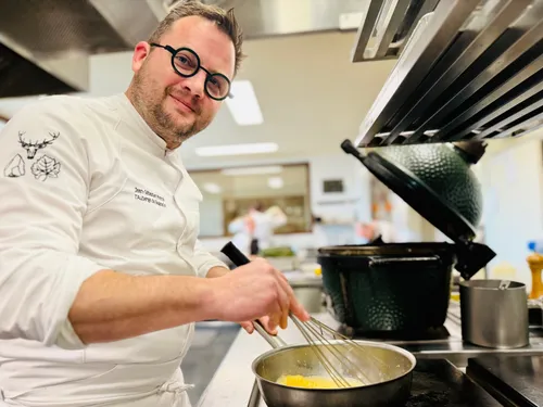 Seul chef étoilé de Sarthe, Jean-Sébastien Monné défend une cuisine...
