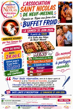 REPAS SOUS FORME D'UN BUFFET FROID