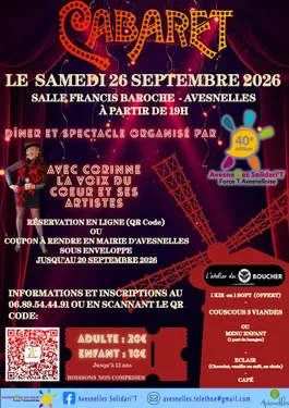 Soirée Cabaret du Téléthon 2026 - Avec Corinne - La voix du coeur...