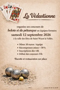 Concours de pétanque et de belote 